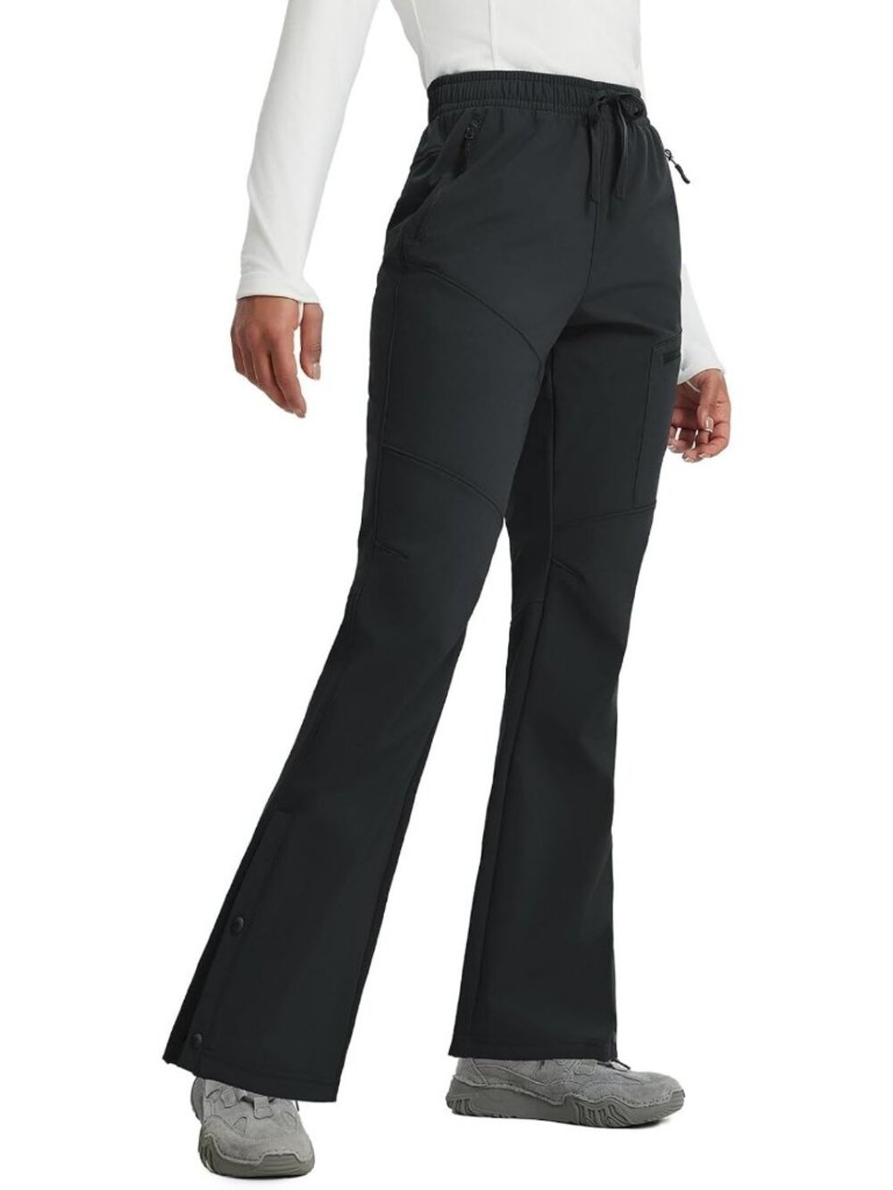 Fleece Lined Waterproof Women's Snow Ski Pants for Hiking & Winter Sports